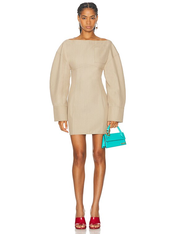 ワンピース LA ROBE CHEMISE CASACO DRESS La Robe Chemise Casaco cotton minidress in black - Jacquemus