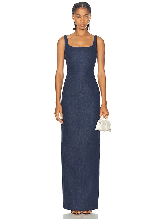 JACQUEMUS La Robe De-Nîmes Spoglio in Navy | FWRD