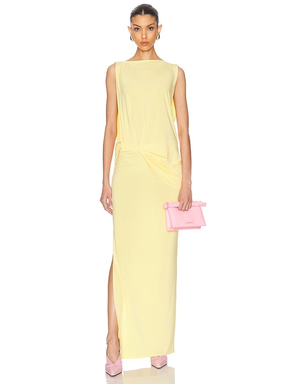 【JACQUEMUS】 La Robe Peplo Longue Jacquemus La Robe Peplo Longue Dress Black – LOZURI®