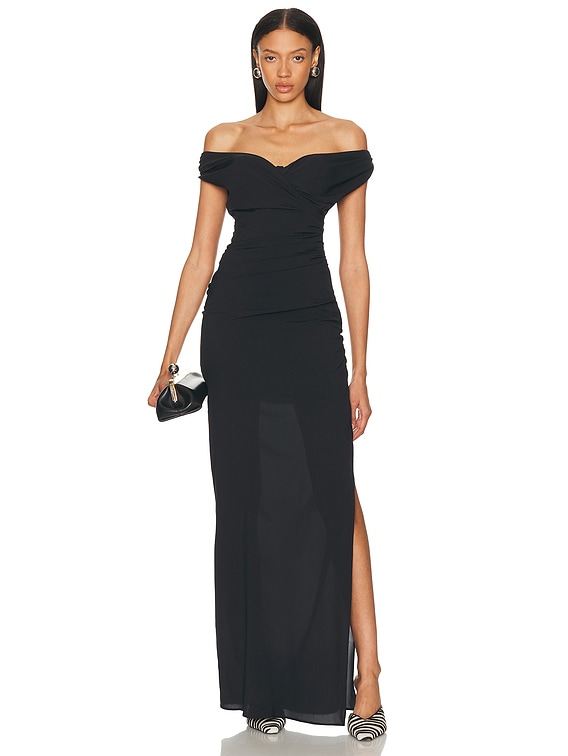 【JACQUEMUS】リタ ポワ ロングドレス JACQUEMUS La Robe Rita Longue in Black | FWRD