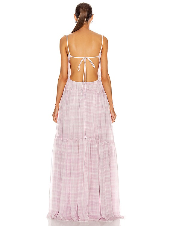 JACQUEMUS La Robe Mistral in Print Pink Checked FWRD