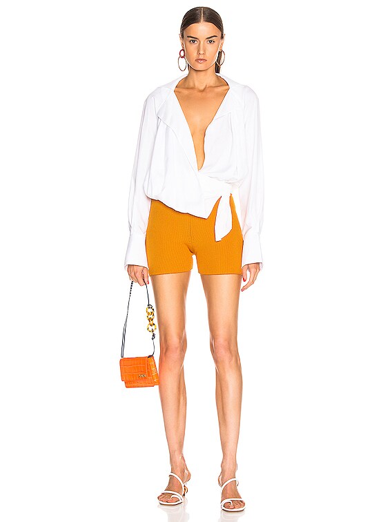 JACQUEMUS Arancia Short in Orange Striped | FWRD