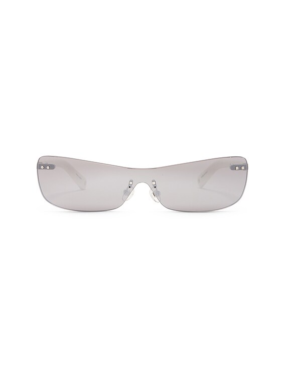 【JACQUEMUS】Miranda Sunglasses - Unisex ホワイト JACQUEMUS Mirada Sunglasses in White & Silver Mirror | FWRD