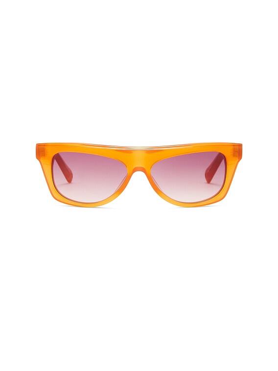 JACQUEMUS Pina Sunglasses in Milky Amber, Silver, & Rose | FWRD display picture 1