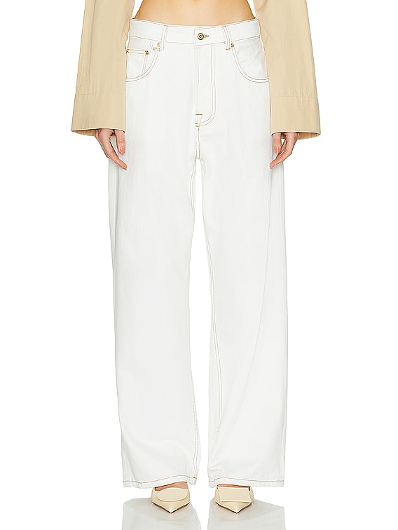 JACQUEMUS 関税込 ル・ド・ニーム ジーンズ Jacquemus Le De Nîmes ストレートジーンズ | ブルー | FARFETCH JP