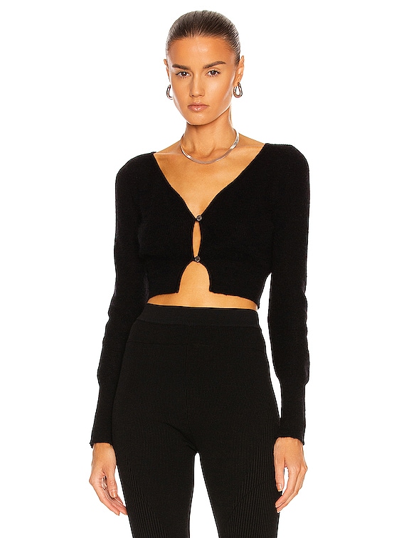 JACQUEMUS Le Cardigan Alzou in Black | FWRD