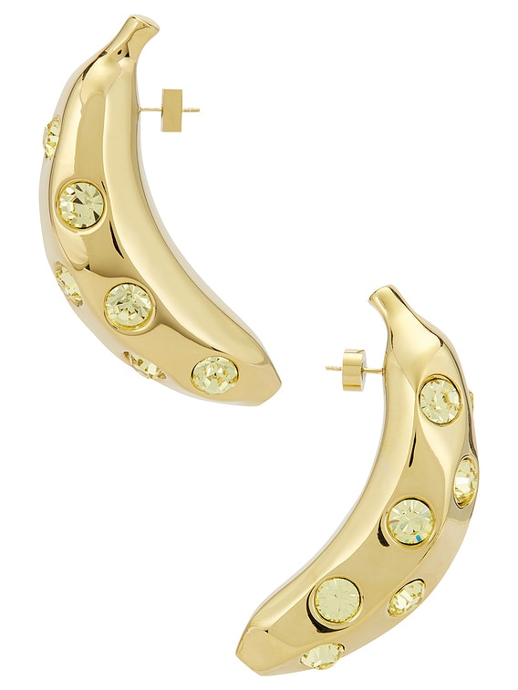 【JACQUEMUS】Les Boucles Bananes Earrings ゴールドイエロー Jacquemus Les Boucles Bananes Earrings | Gold | FARFETCH