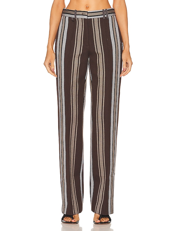 JACQUEMUS Le Pantalon Camargue in Brown Stripes | FWRD