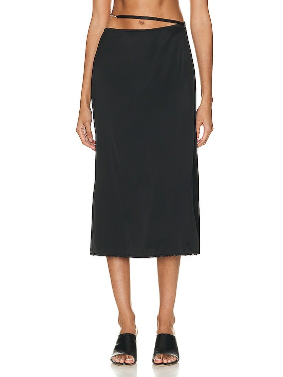 【23AW NEW】JACQUEMUS_woman / La Jupe Notte スカート / Black JACQUEMUS La Jupe Notte Skirt in Black | FWRD