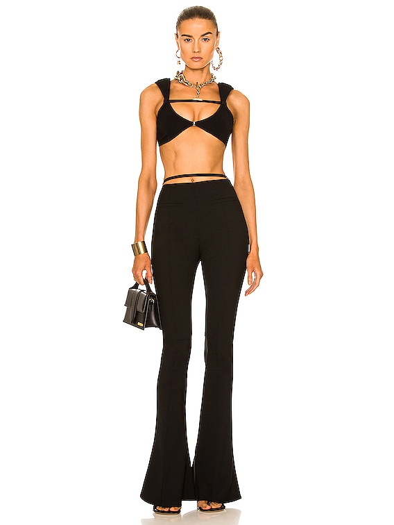 【関税込み】JACQUEMUS ブラック Le Bandeau Veleiro ブラ JACQUEMUS Le Bandeau Veleiro in Black | FWRD
