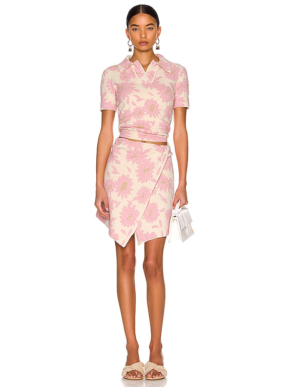 JACQUEMUS Le Polo Bagnu in Pink Flowers | FWRD