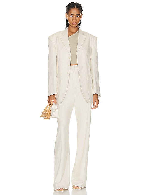JACQUEMUS La Maille Ascu Top in Light Khaki | FWRD