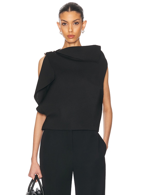 Vunque ● Trapeze Slim Shoulder Black  S JACQUEMUS La Maille Trapeze in Black | FWRD