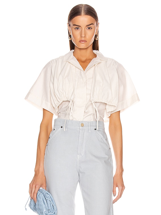 JACQUEMUS ハイウエストフレアトラウサ 221PA0171021 320 JACQUEMUS Le Haut Mimosa in White | FWRD