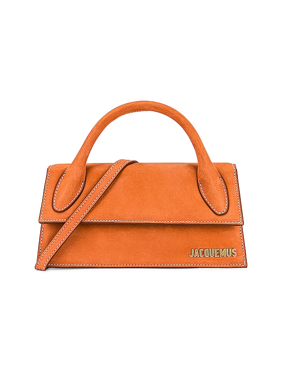 Jacquemus Le Chiquito Long Leather Shoulder Bag in Natural