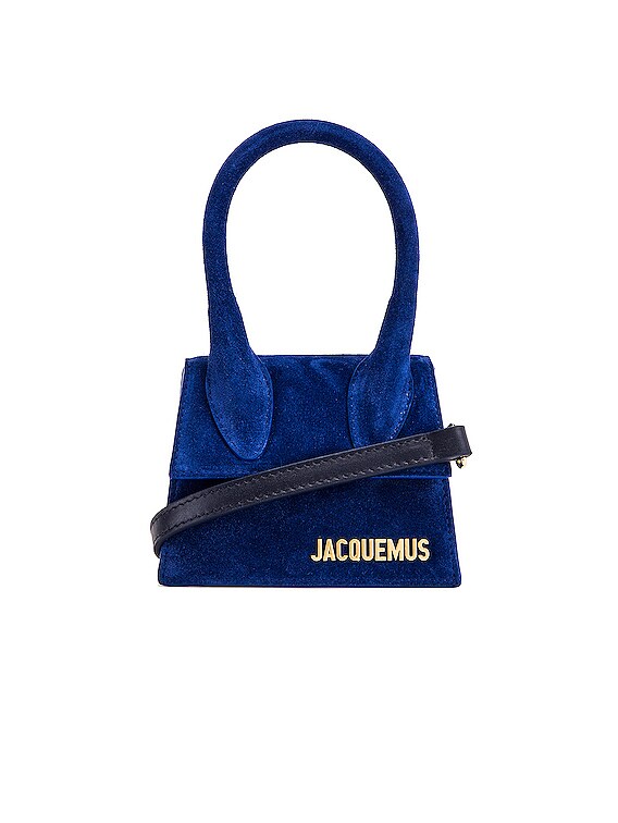 JACQUEMUS Chiquito Bag in Blue Suede