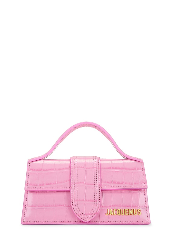 Le Bambino Leather Shoulder Bag in Pink - Jacquemus