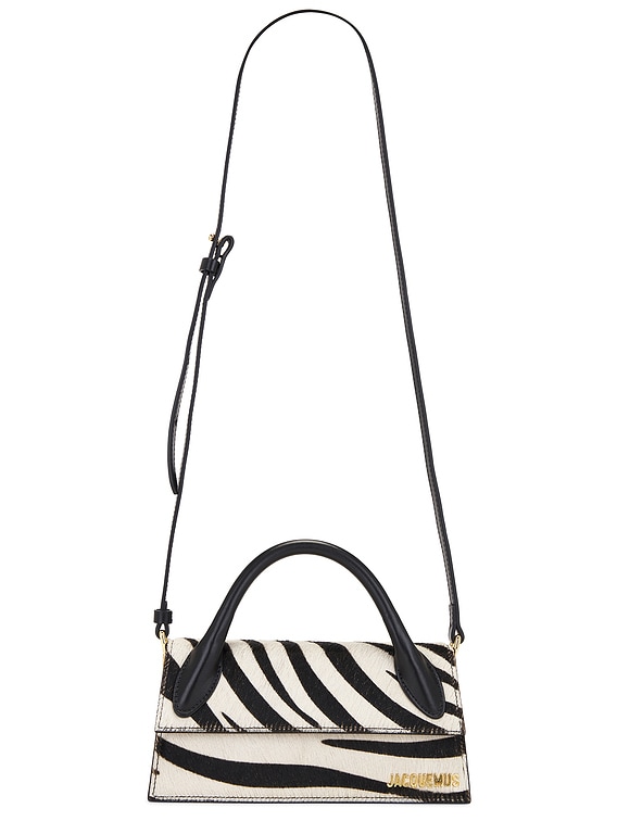 【レビューで送料無料】 JACQUEMUS Le FWRD | Zebra White & Black in Bag Long Chiquito バッグ