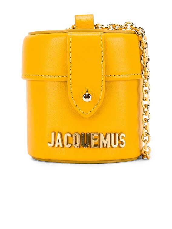 JACQUEMUS Vanity Bag in Yellow Leather FWRD