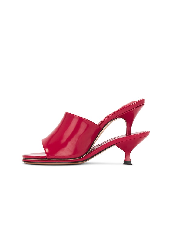 JACQUEMUS LES DOUBLES MULES サンダル Les Doubles patent leather mules in black - Jacquemus