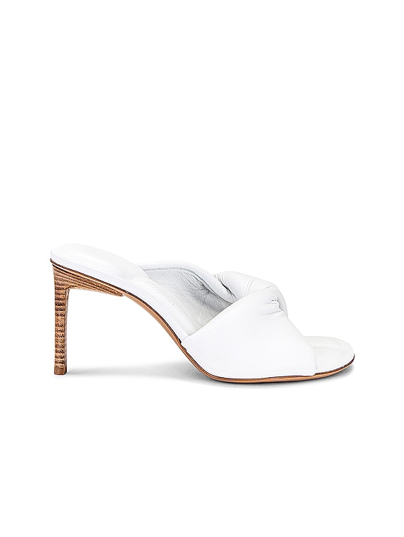 JACQUEMUS Les Mules Bagnu in White | FWRD