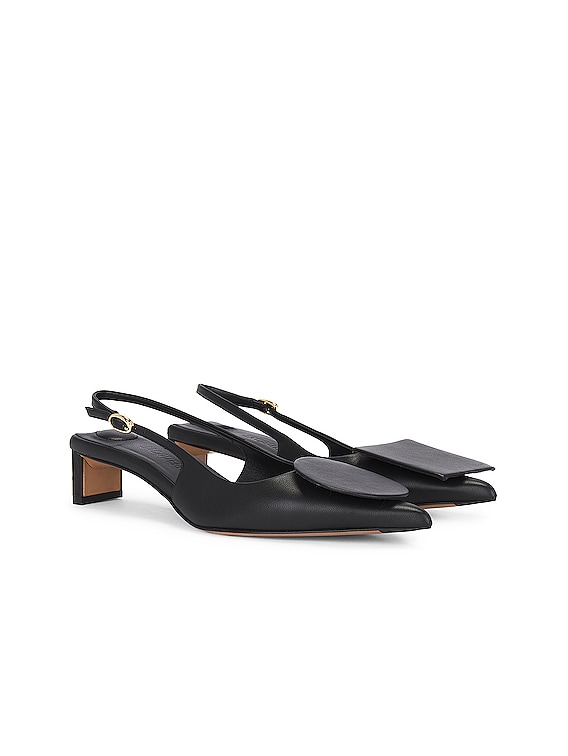 JACQUEMUS Les Slingbacks Duelo B in Black | FWRD