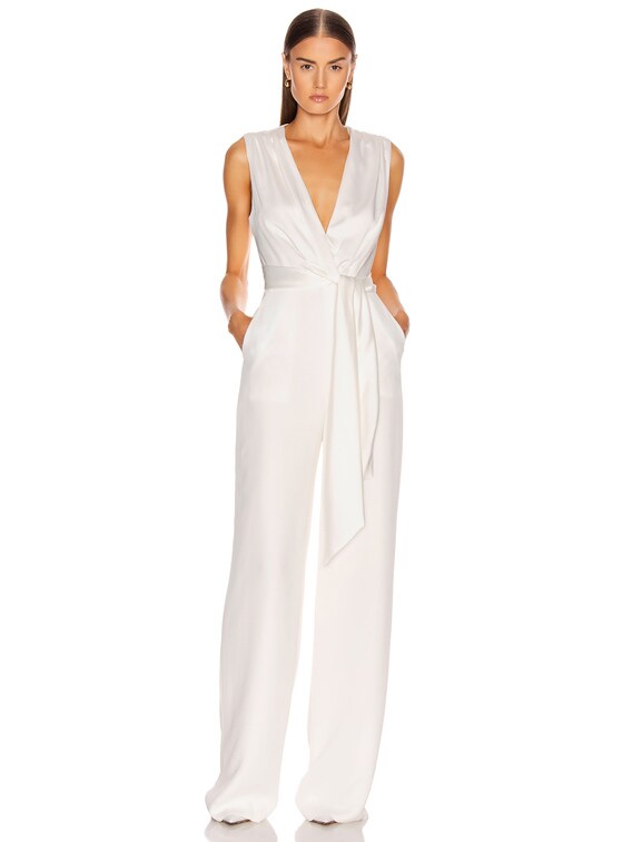 grey wrap jumpsuit
