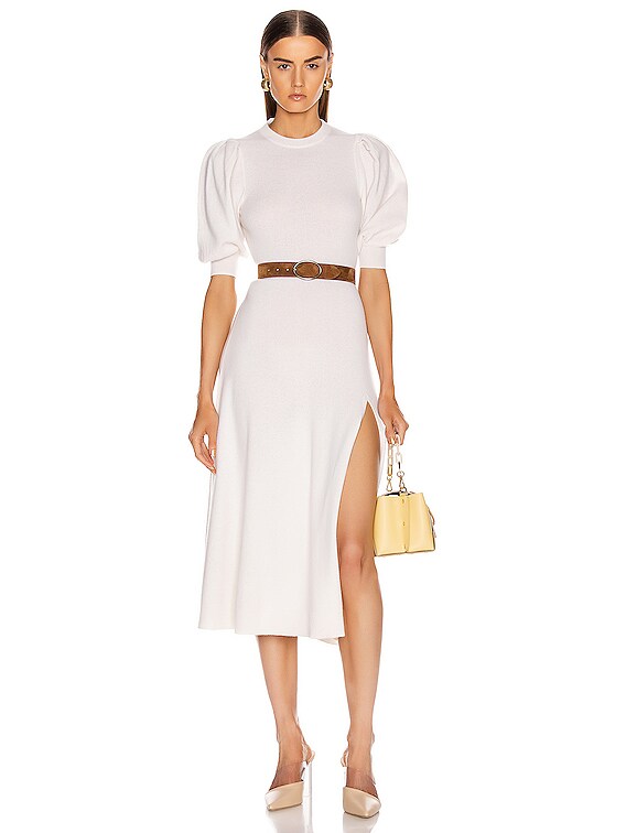 white cashmere dress