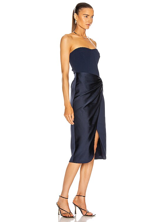 strapless wrap dress