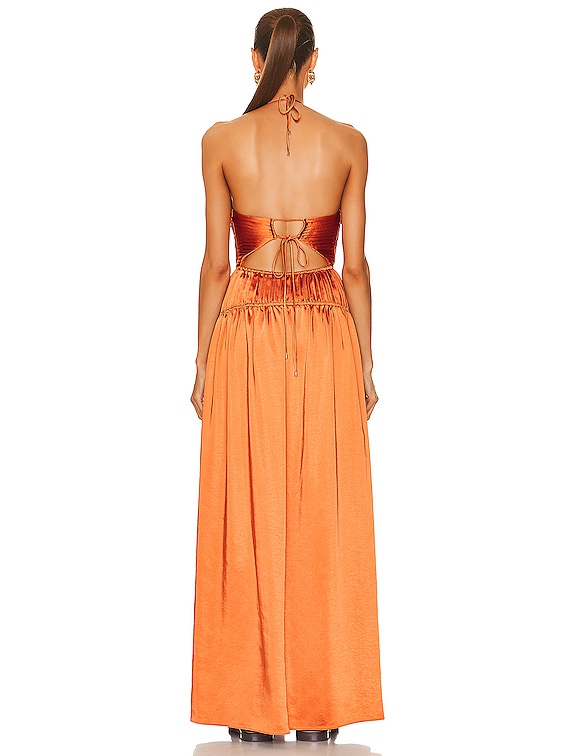 SIMKHAI Clementine Gown in Burnt Sienna | FWRD