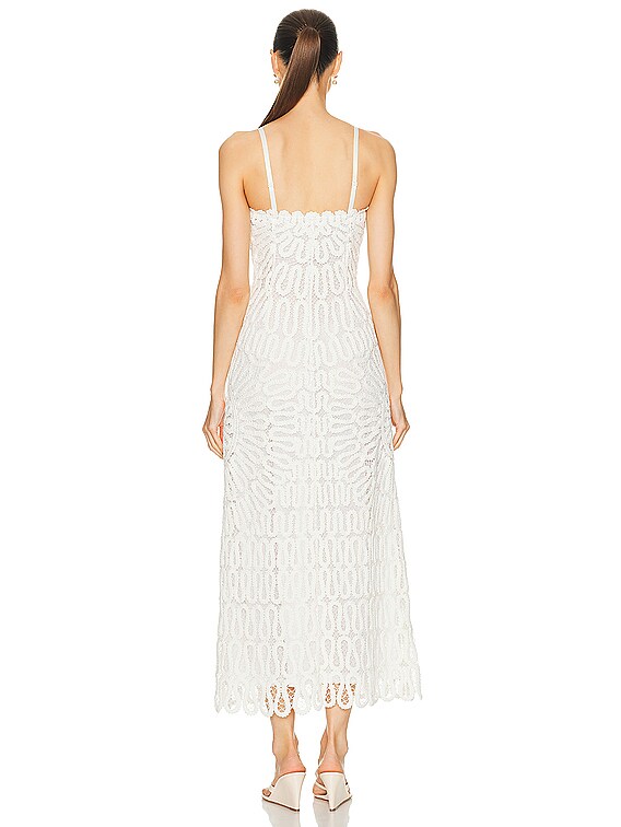 knee length dresses for ladies Annalise Cotton Lace Midi Dress – SIMKHAI main image 1