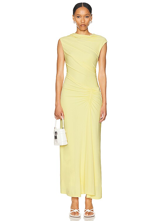 SIMKHAI Acacia Midi Dress in Sulfur | FWRD