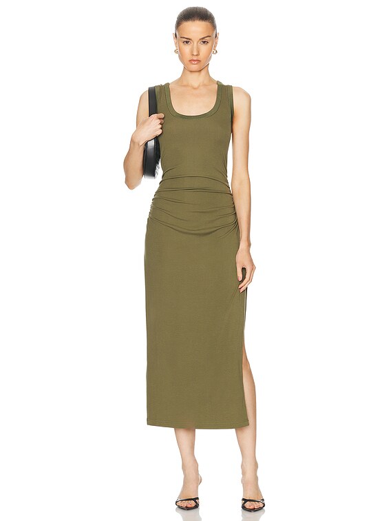 army green midi dress Army Green Raileen Fitted Dress by Stop Staring!
