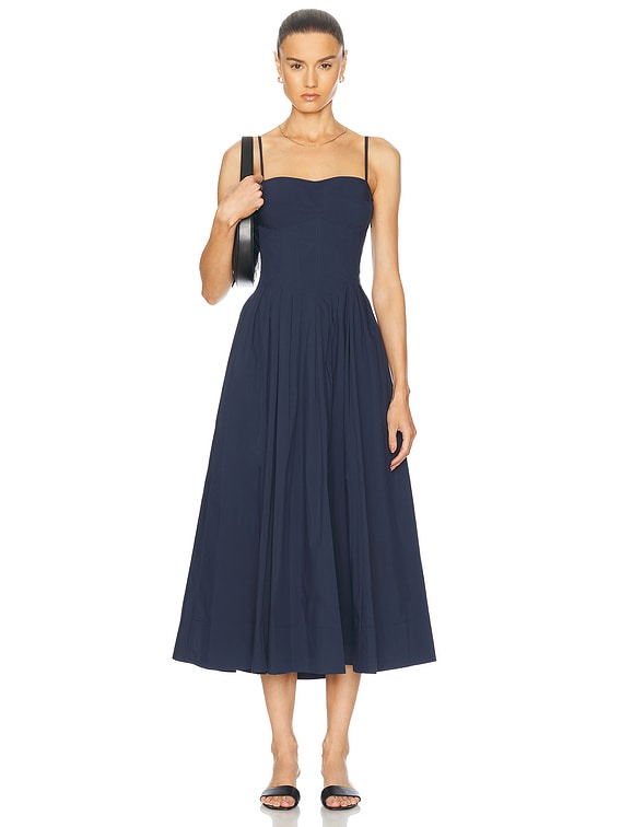 SIMKHAI Kittiya Midi Dress in Midnight | FWRD