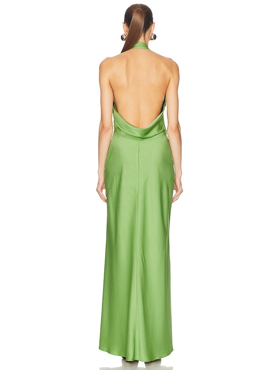 パーティードレス Simkhai Reannon Draped Gown SIMKHAI Reannon Draped Gown in Deep Peridot | REVOLVE