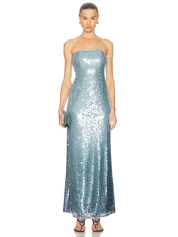 SIMKHAI Leilani Gown in Azure Sky | FWRD