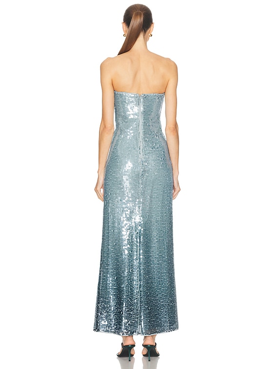leilani blue maxi dress Fairytales Off-Shoulder Jacquard Maxi Dress Blue main image 1