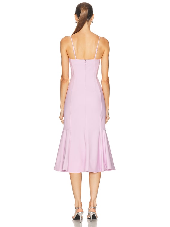 SIMKHAI Kimmy Midi Dress in Orchid | FWRD SIMKHAI Kimmy Midi Dress in Orchid | FWRD
