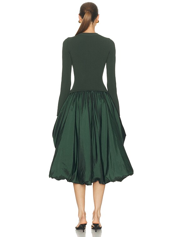 Simkhai Kenlie Midi Dress in Dark Green - Size S Simkhai Kenlie Midi Dress in Dark Green - Size S
