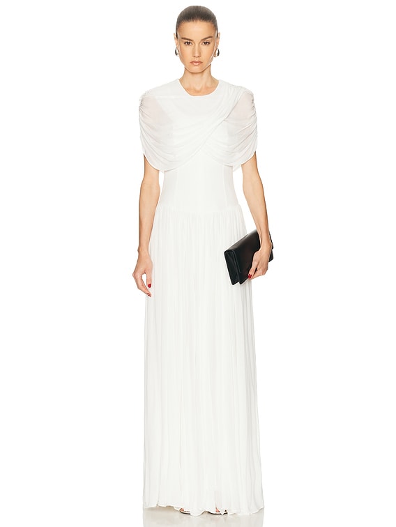 knee length dresses for ladies Midi Dress With Cape main image 0