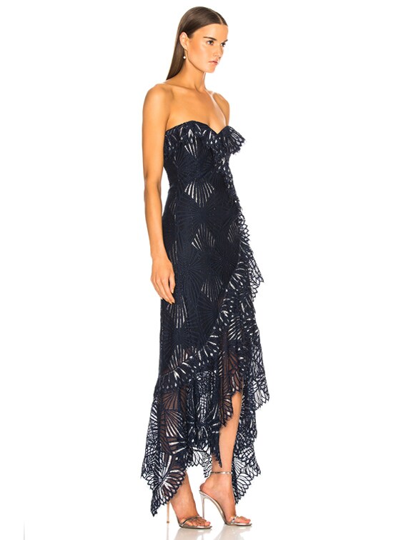 jonathan simkhai strapless bustier asymmetric dress