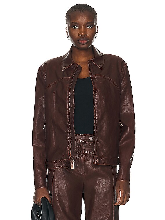 SIMKHAI Gem Moto Jacket in Sierra | FWRD