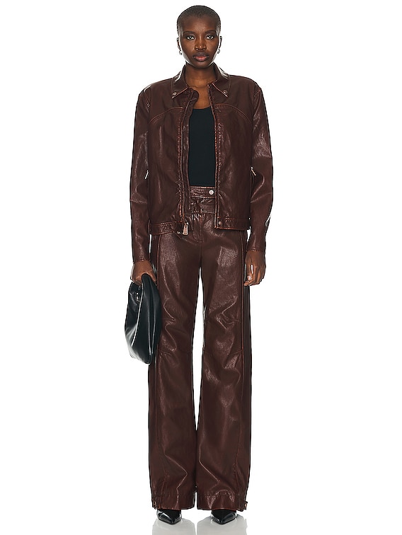 SIMKHAI Gem Moto Jacket in Sierra | FWRD