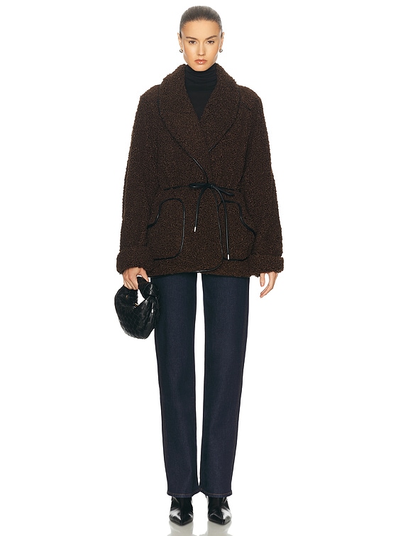 みゆき SIMKHAI Kimia Tie Waist Jacket in Raven | FWRD