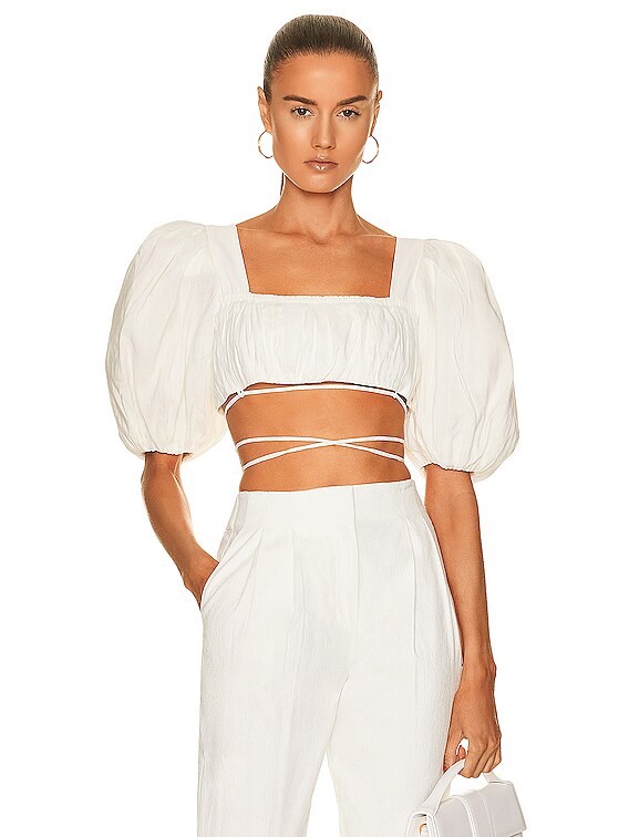 SIMKHAI Lennie Crop Top in Bone | FWRD