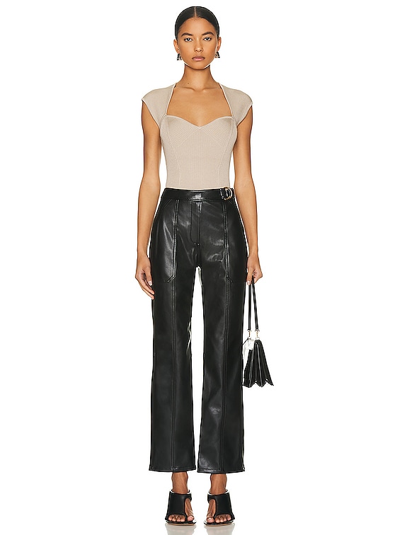 SIMKHAI Barbara Sweetheart Bodysuit in Almond | FWRD