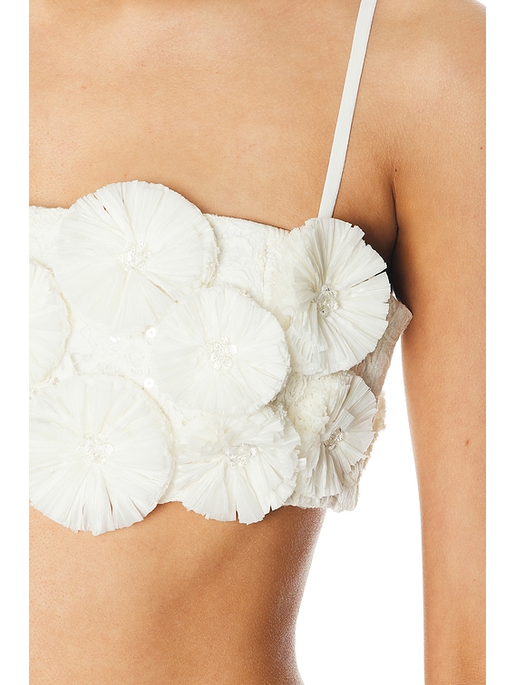 SIMKHAI Delia Bra Top in White | FWRD