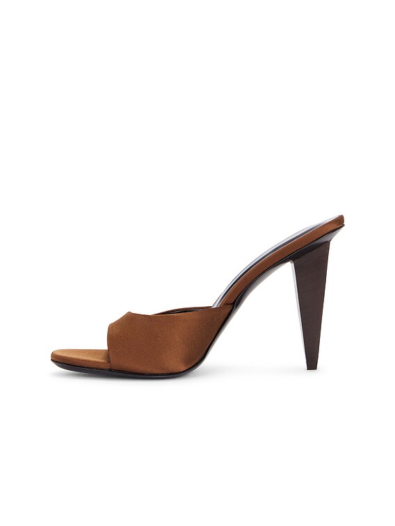 Jude Sky Mule in Brown Satin | FWRD