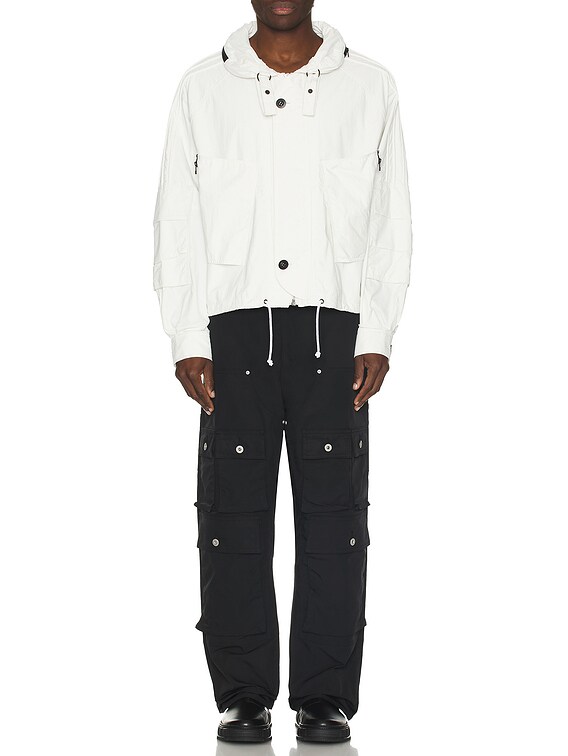 Junya Watanabe Nylon Rip Stop Jacket in White | FWRD Junya Watanabe Nylon Rip Stop Jacket in White | FWRD