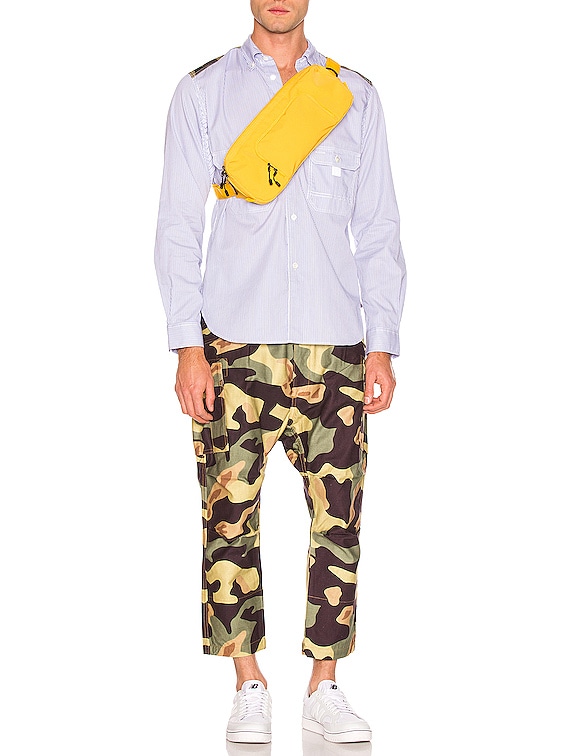 JUNYA WATANABE 立体 チノパンツ　柄 Junya Watanabe beige strapped trousers with parachute harness